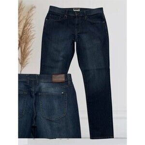 Travis Mathew Men's W34 L32 Straight Leg Lightweight Blue Denim Jeans